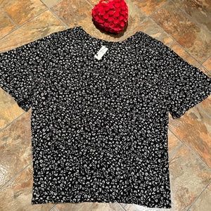 Talbots Floral Print Short sleeve blouse NWT